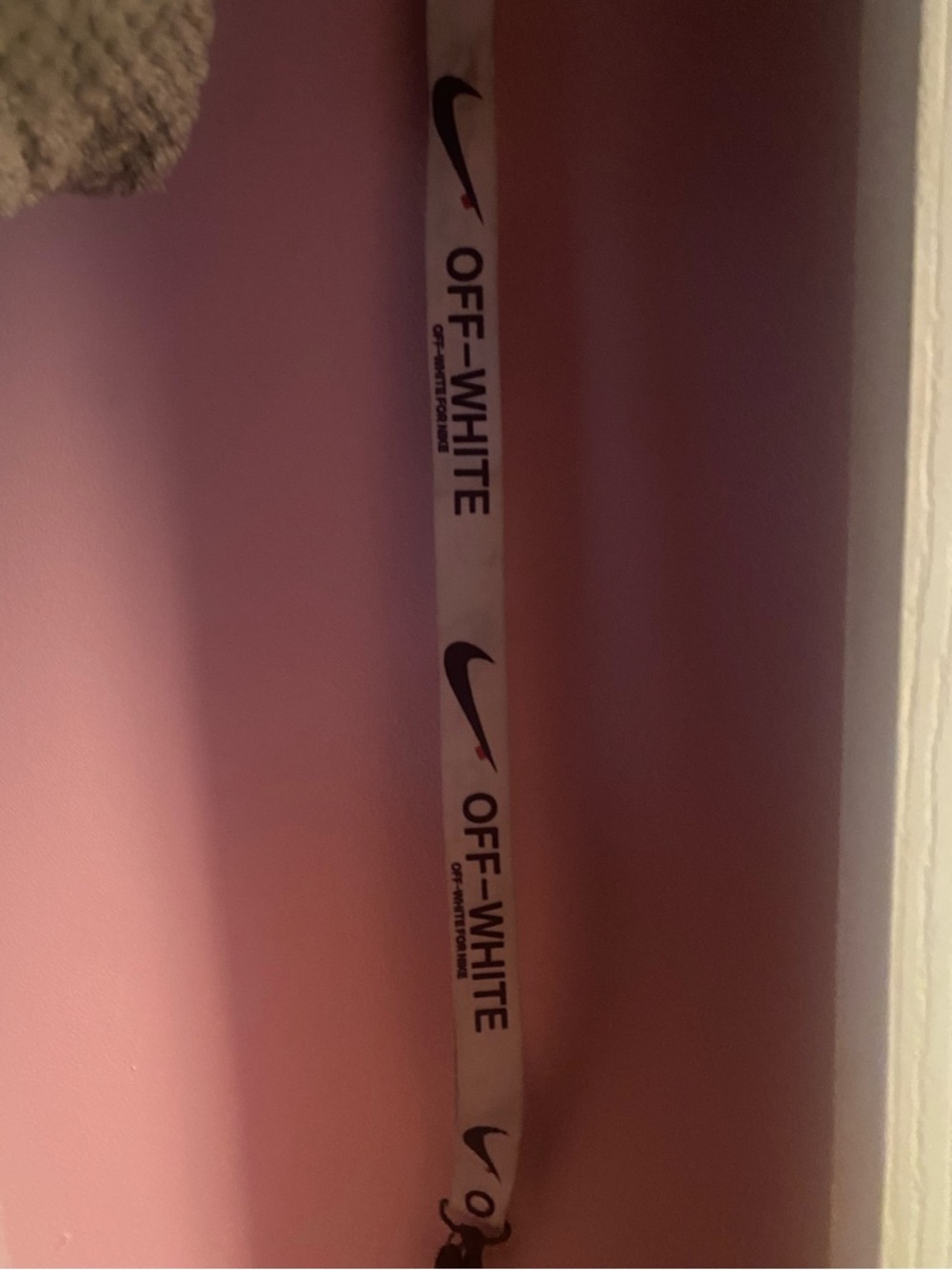 Off-White White and Black Logo Lanyard